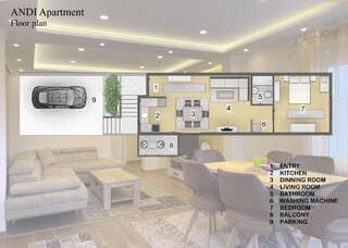 Апартаменты ANDI Apartment Улцинь Апартаменты-3
